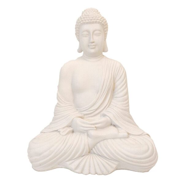 Buddha Statue for Home and Garden Decoration (White)