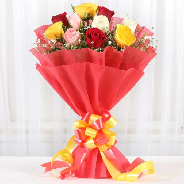 Mixed Roses Romantic Bunch